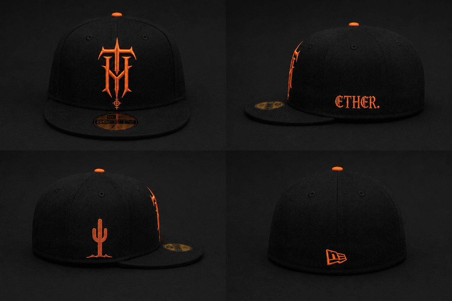 Black Saguaro Fitted - Thorn & HornHat77BSF-7001