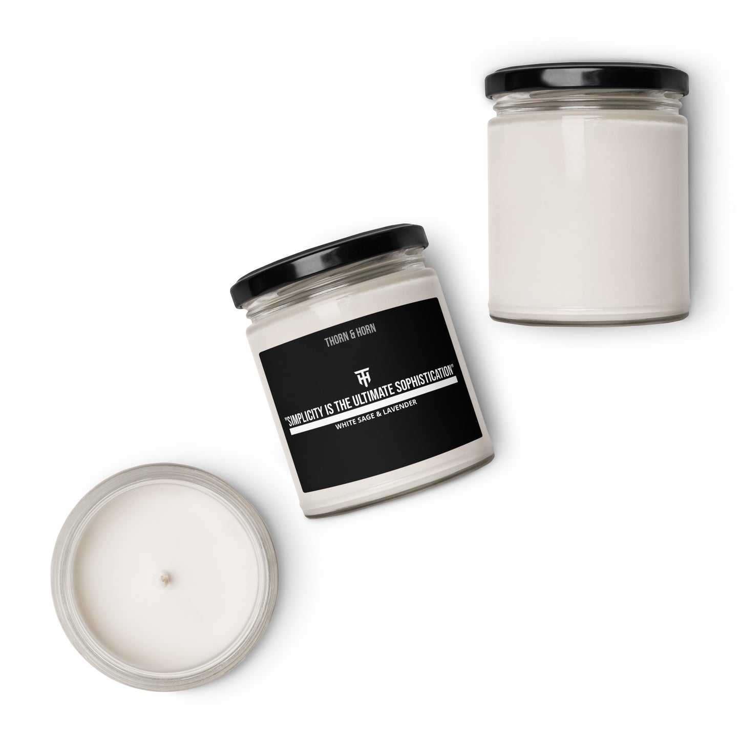 "Simplicity is the ultimate sophistication" | Scented Candle | White Sage & Lavender. - Thorn & Horn1030353_22455