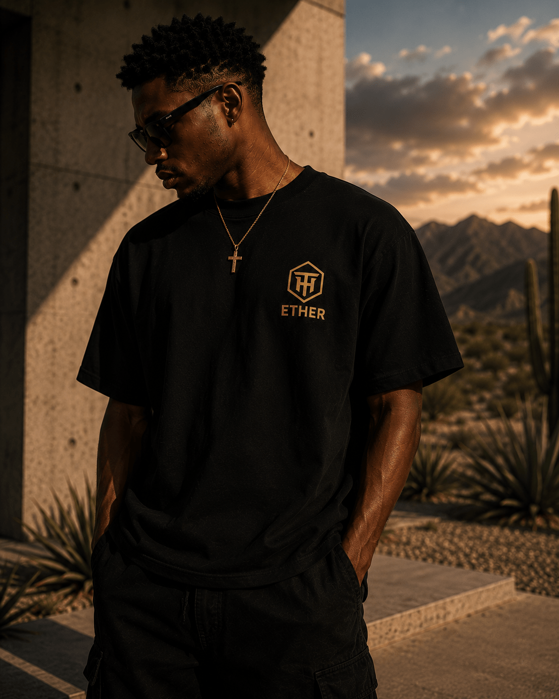 ETHER // THE FIFTH ELEMENT - Thorn & HornMen's T - ShrtBlackBlackS9111453_12756