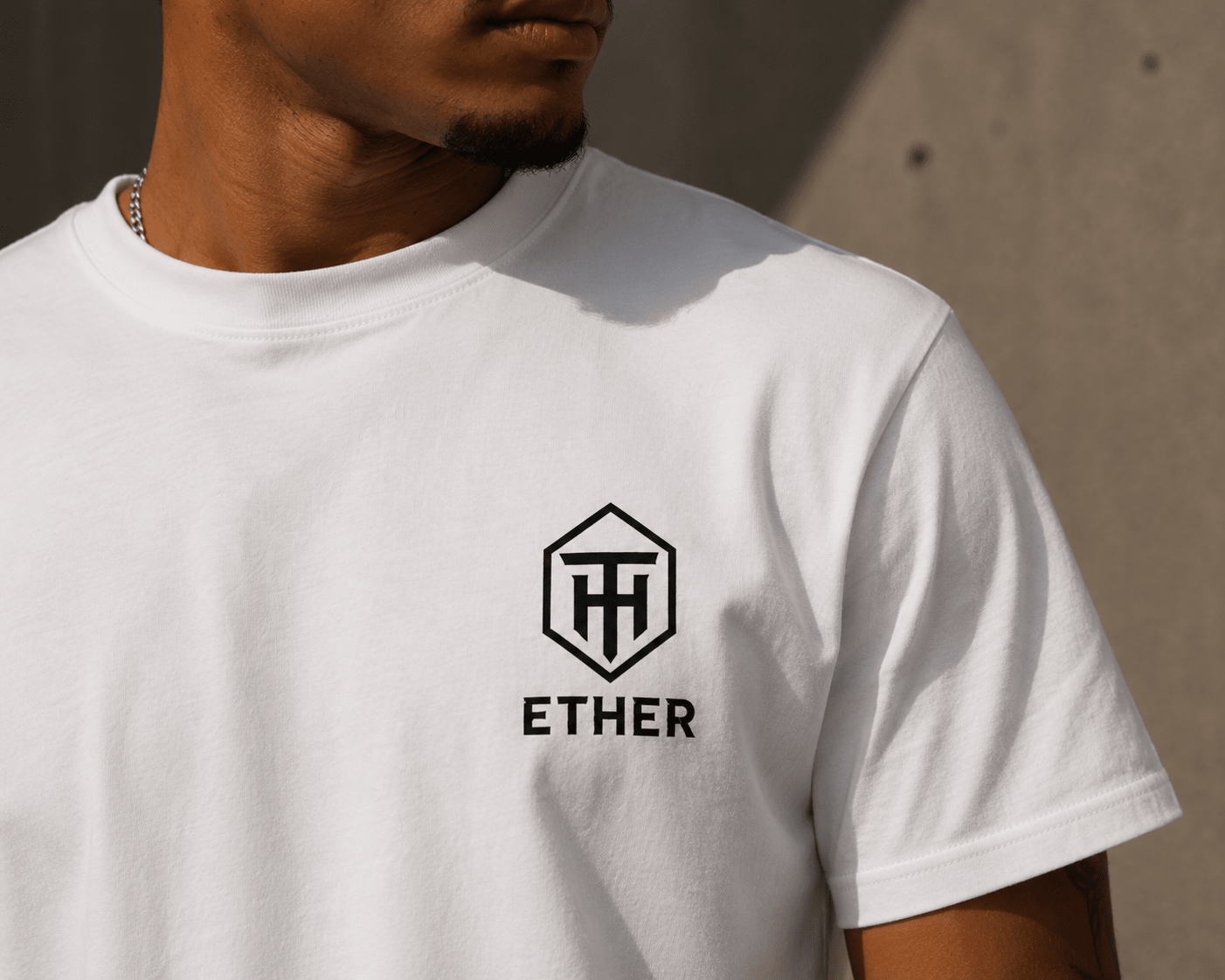 ETHER // SILENT FREQUENCY TEE - Thorn & HornWhiteWhiteS1812550_12761