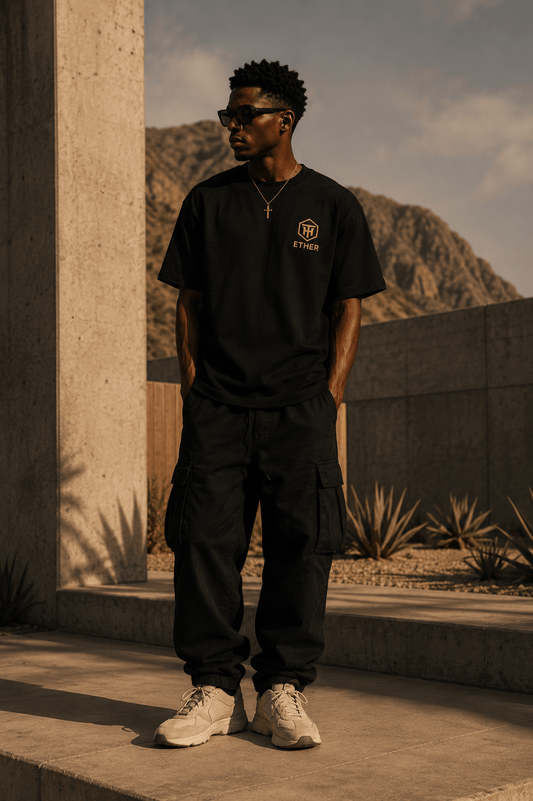 ETHER // THE FIFTH ELEMENT - Thorn & HornMen's T - ShrtBlackBlackS9111453_12756