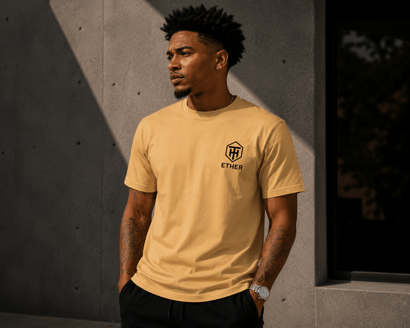 ETHER // SILENT FREQUENCY TEE - Thorn & HornWhiteWhiteS1812550_12761