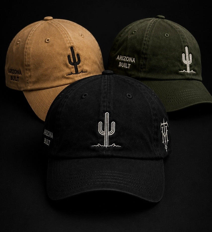Arizona Built Dad Hat - Thorn & HornHat* Stealth Black* Stealth Black