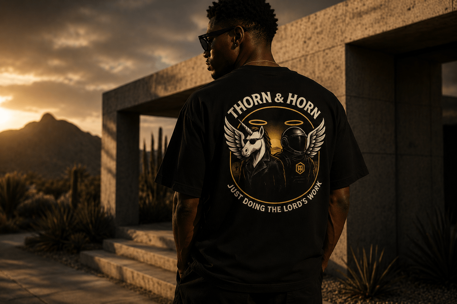 ETHER // THE FIFTH ELEMENT - Thorn & HornMen's T - ShrtBlackBlackS9111453_12756