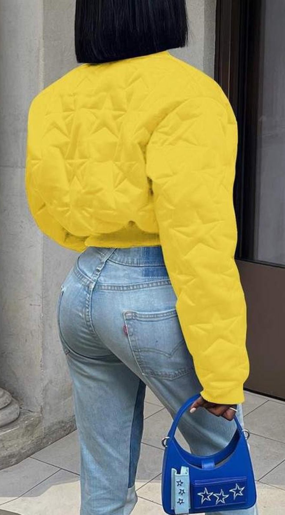 ETHER STAR PUFF // Crop Jacket w/ Thumb Holes - Thorn & HornGoldGoldSmall