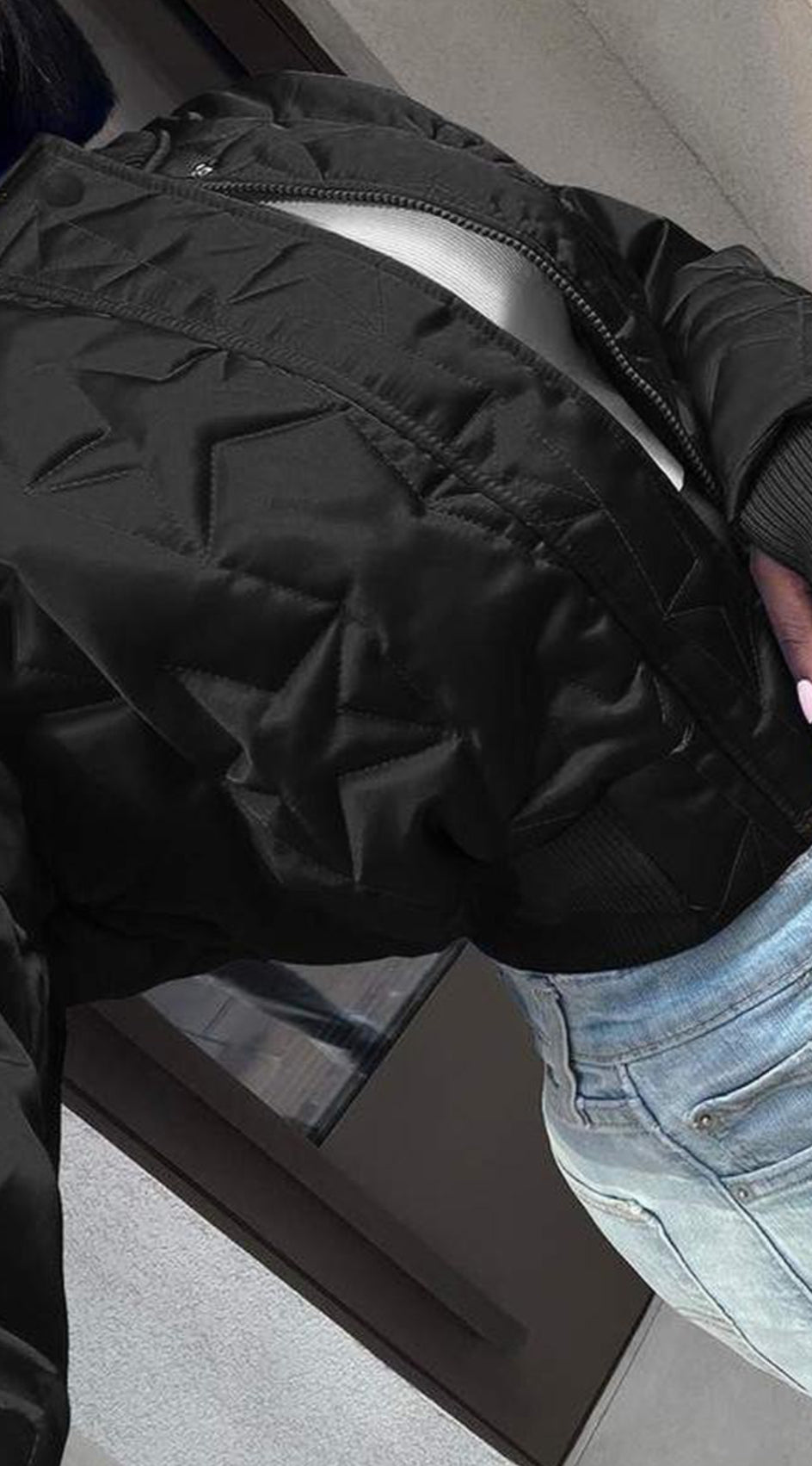 ETHER STAR PUFF // Crop Jacket w/ Thumb Holes - Thorn & HornBlackBlackMedium