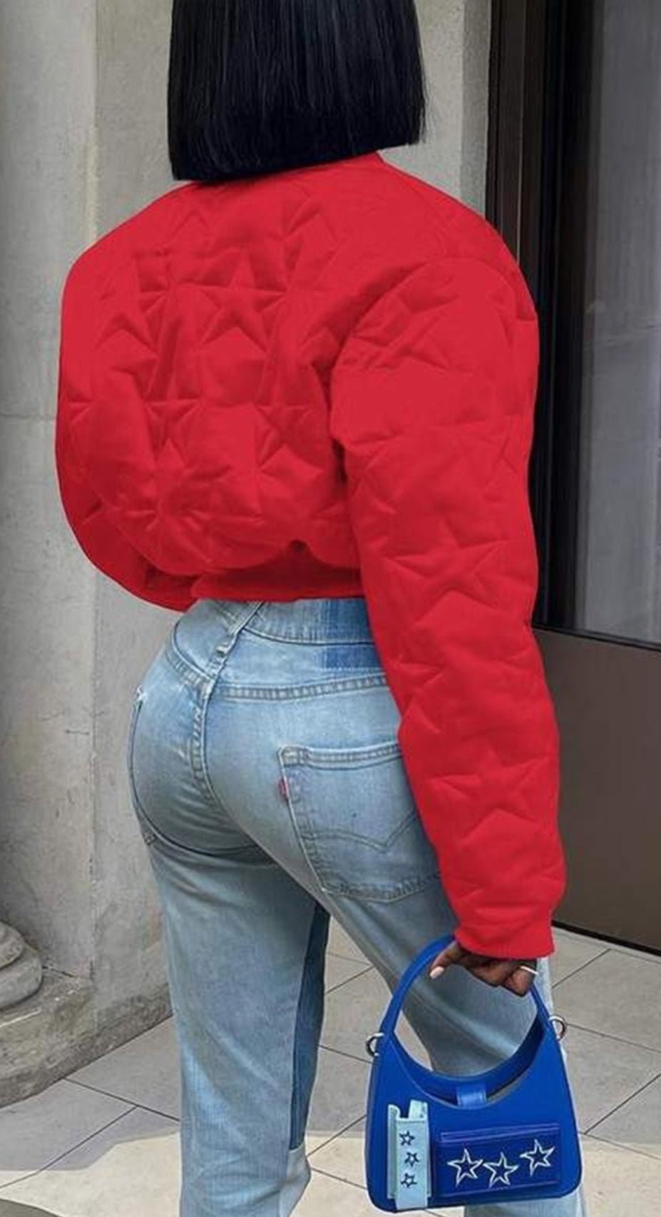 ETHER STAR PUFF // Crop Jacket w/ Thumb Holes - Thorn & HornRedRedSmall