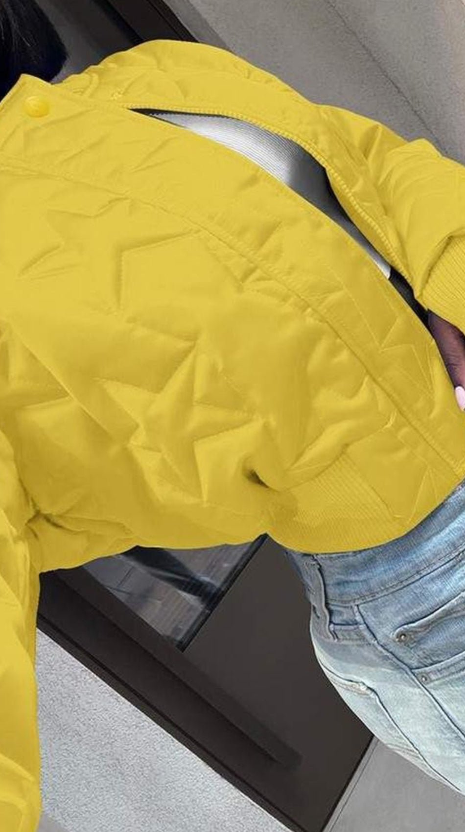 ETHER STAR PUFF // Crop Jacket w/ Thumb Holes - Thorn & HornGoldGoldMedium