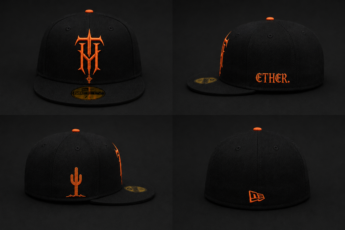 Black Saguaro Fitted