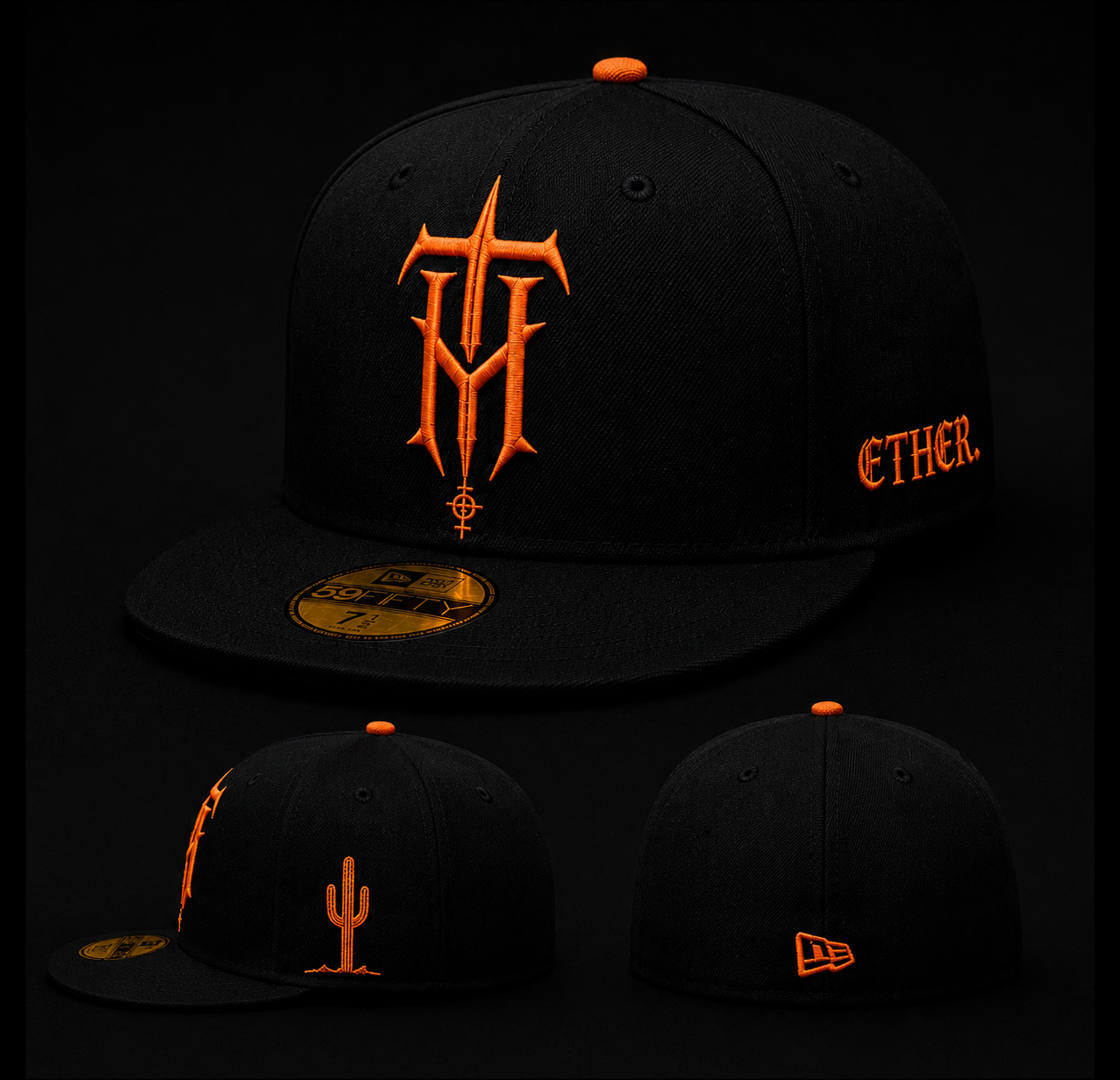 Black Saguaro Fitted
